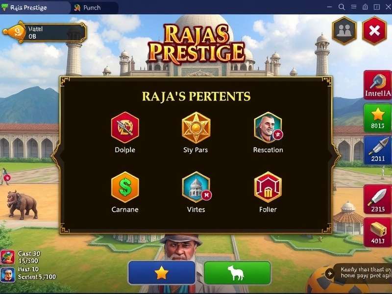 Rajas Prestige Game Interface